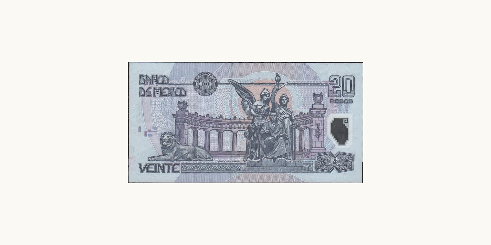 20 pesos Мексика 2002 — Оборотная сторона