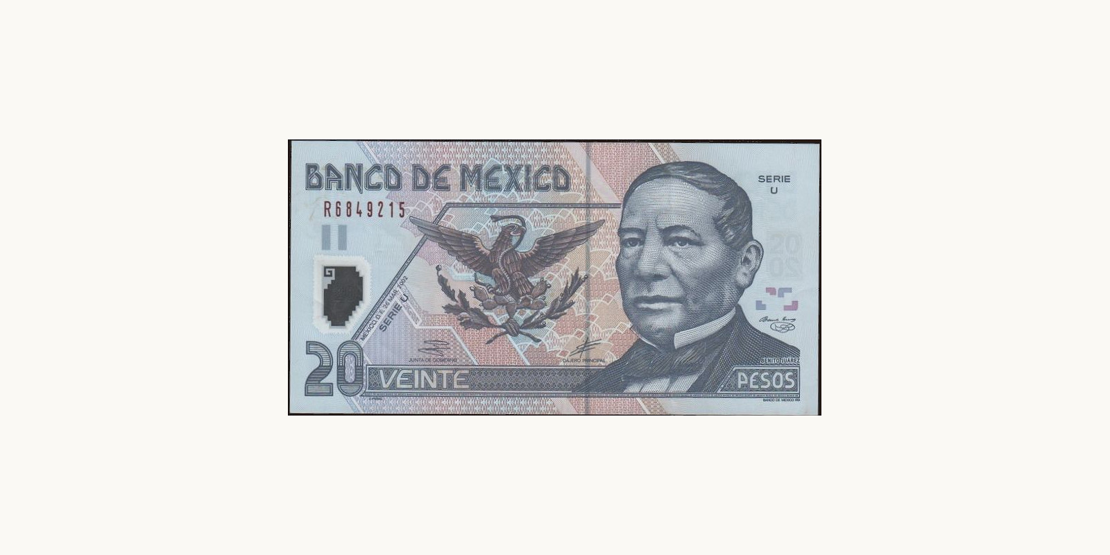 20 pesos Мексика 2002 — Лицевая сторона