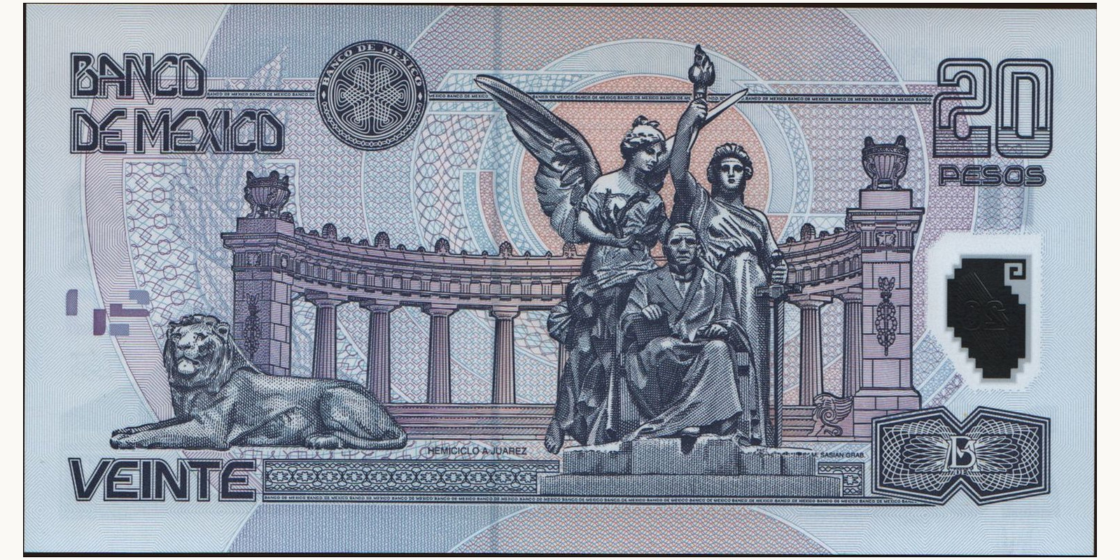 20 pesos Мексика 2003 — Оборотная сторона