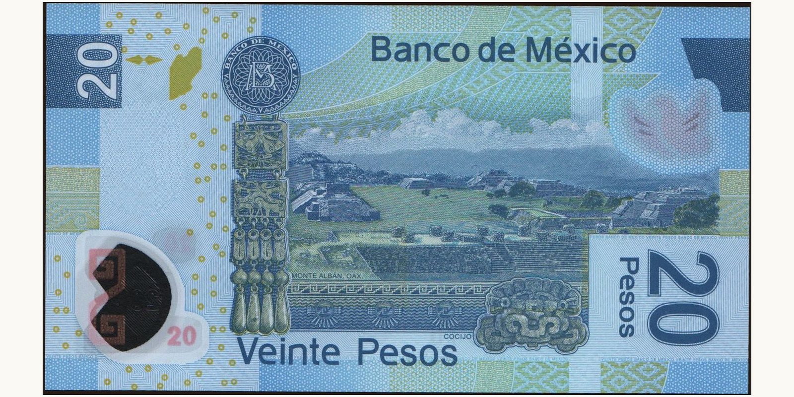 20 pesos Mexico 2016 — Back side