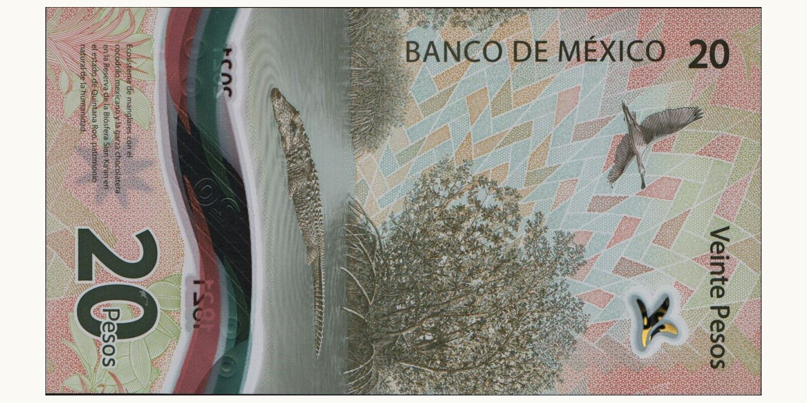 20 pesos Mexico 2021 — Back side