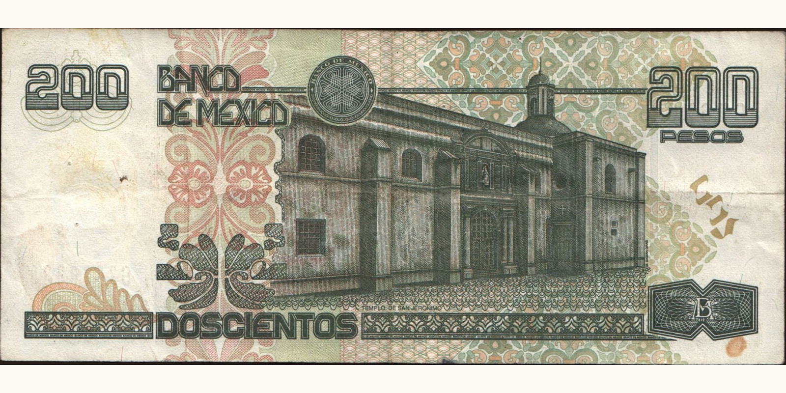 200 pesos Mexico 1999 — Back side