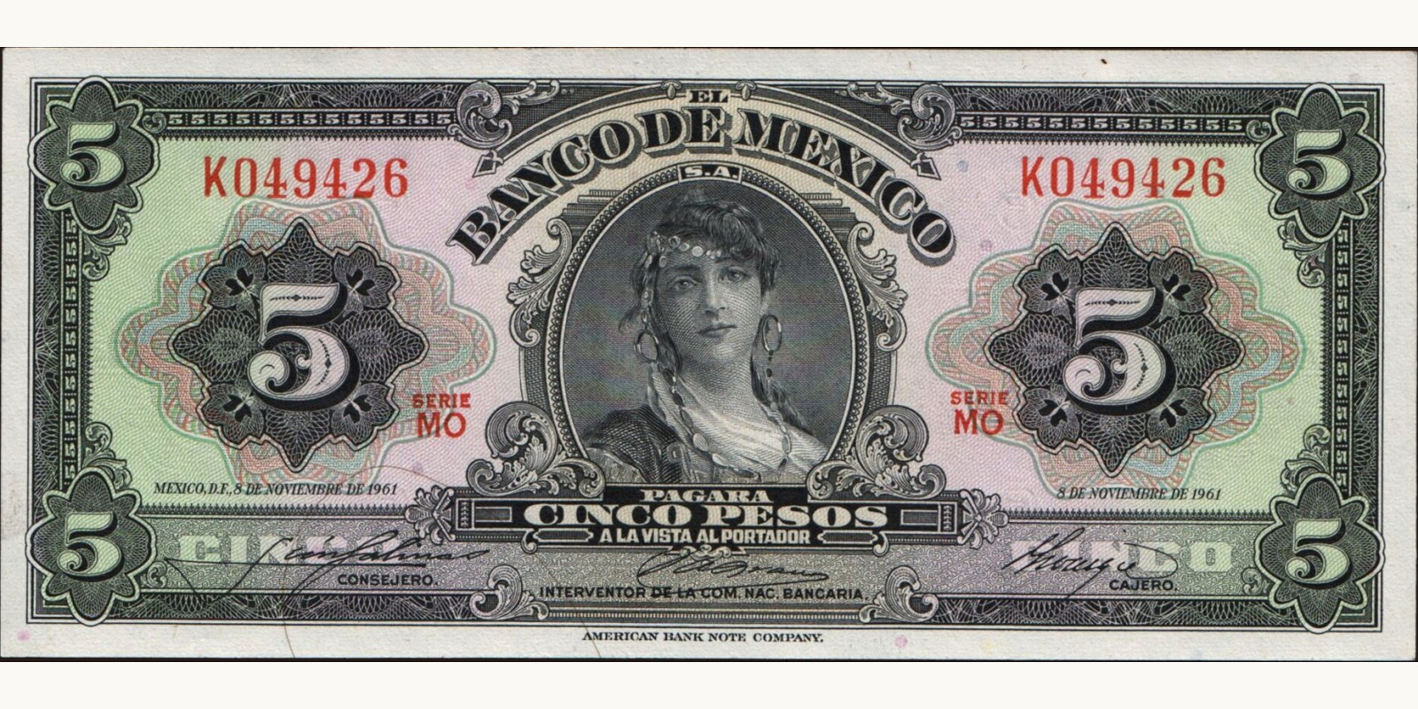 5 pesos 1961