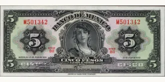 5 pesos 1970