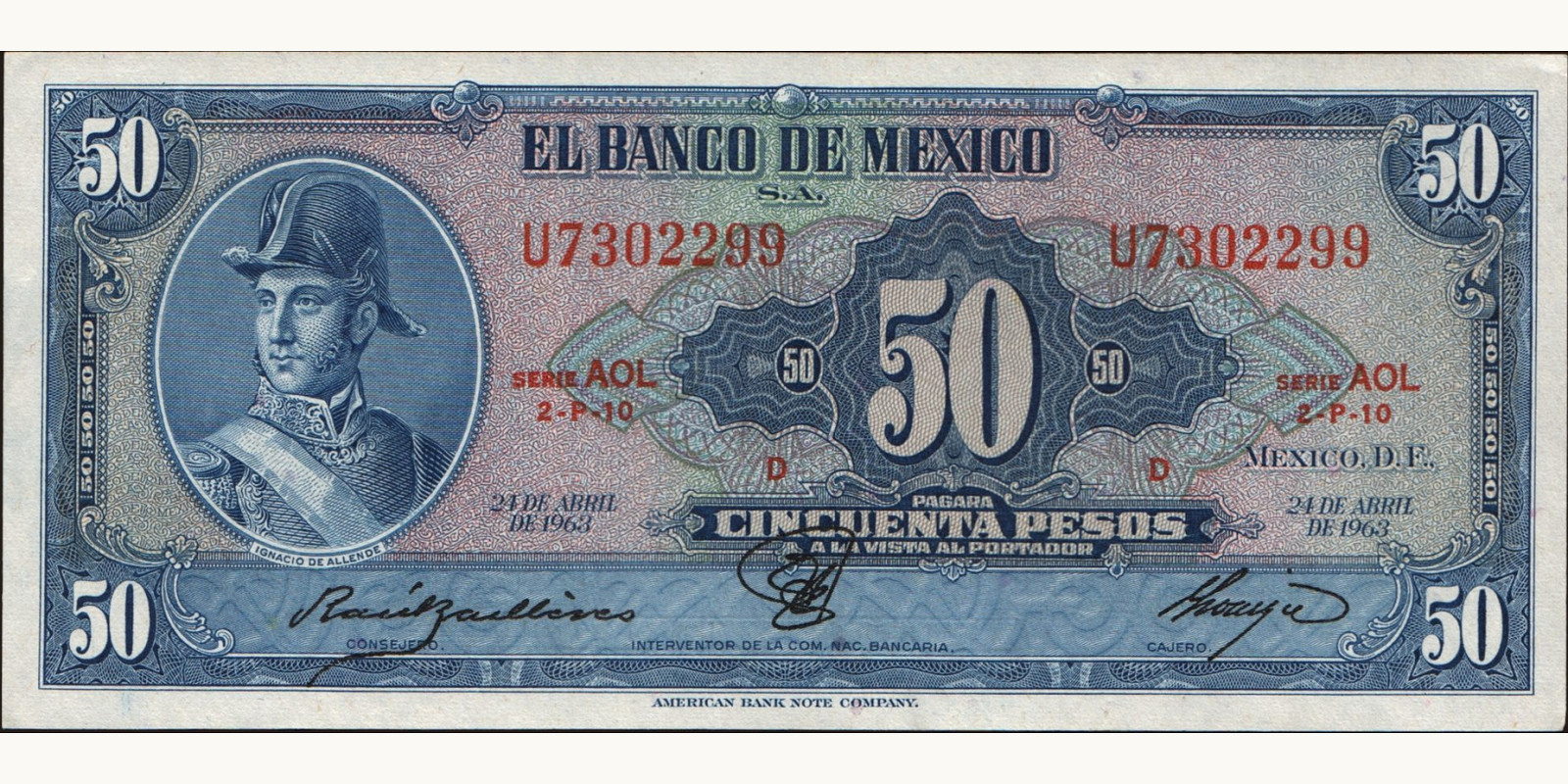50 pesos 1963