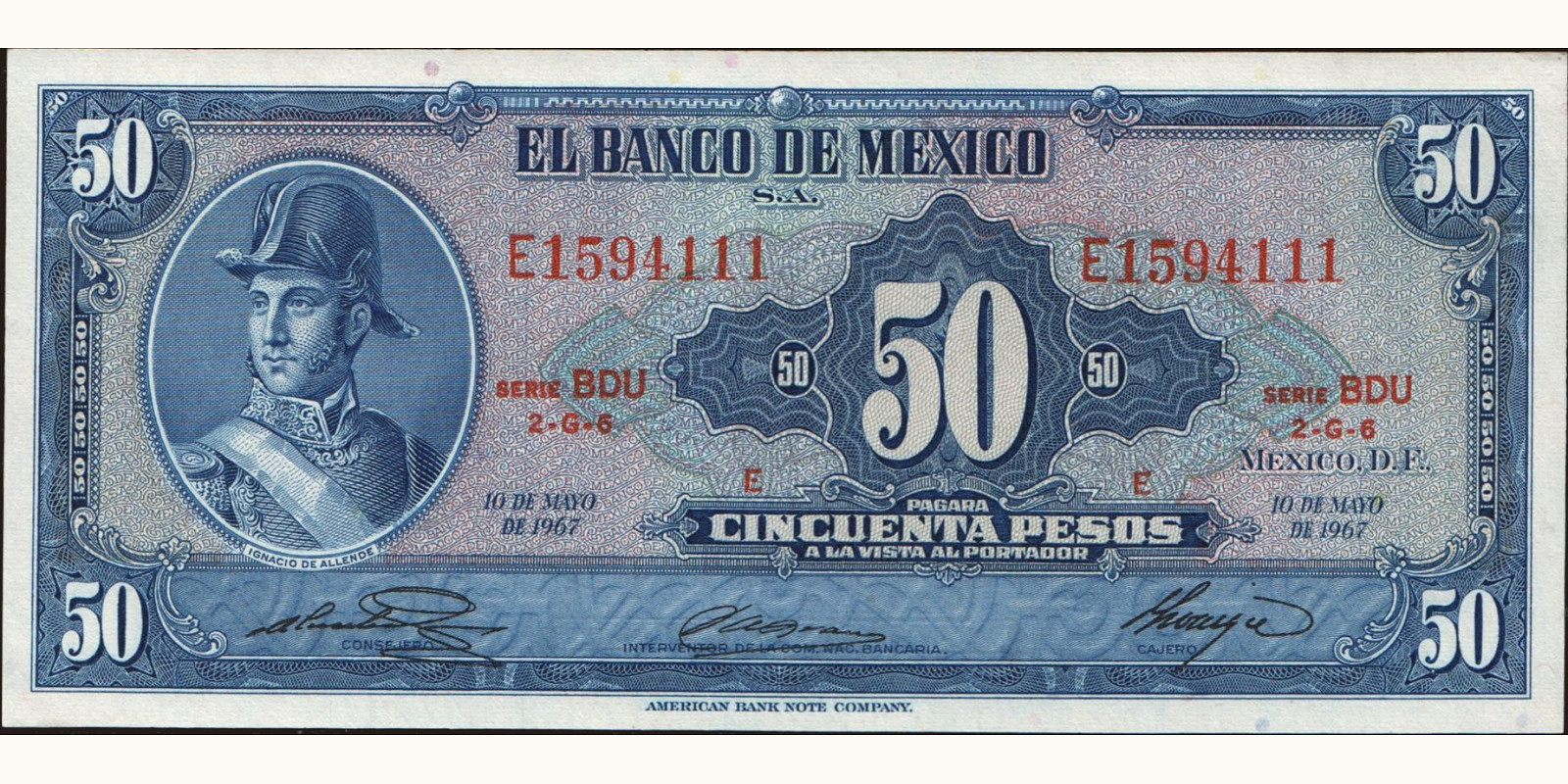 50 pesos 1967