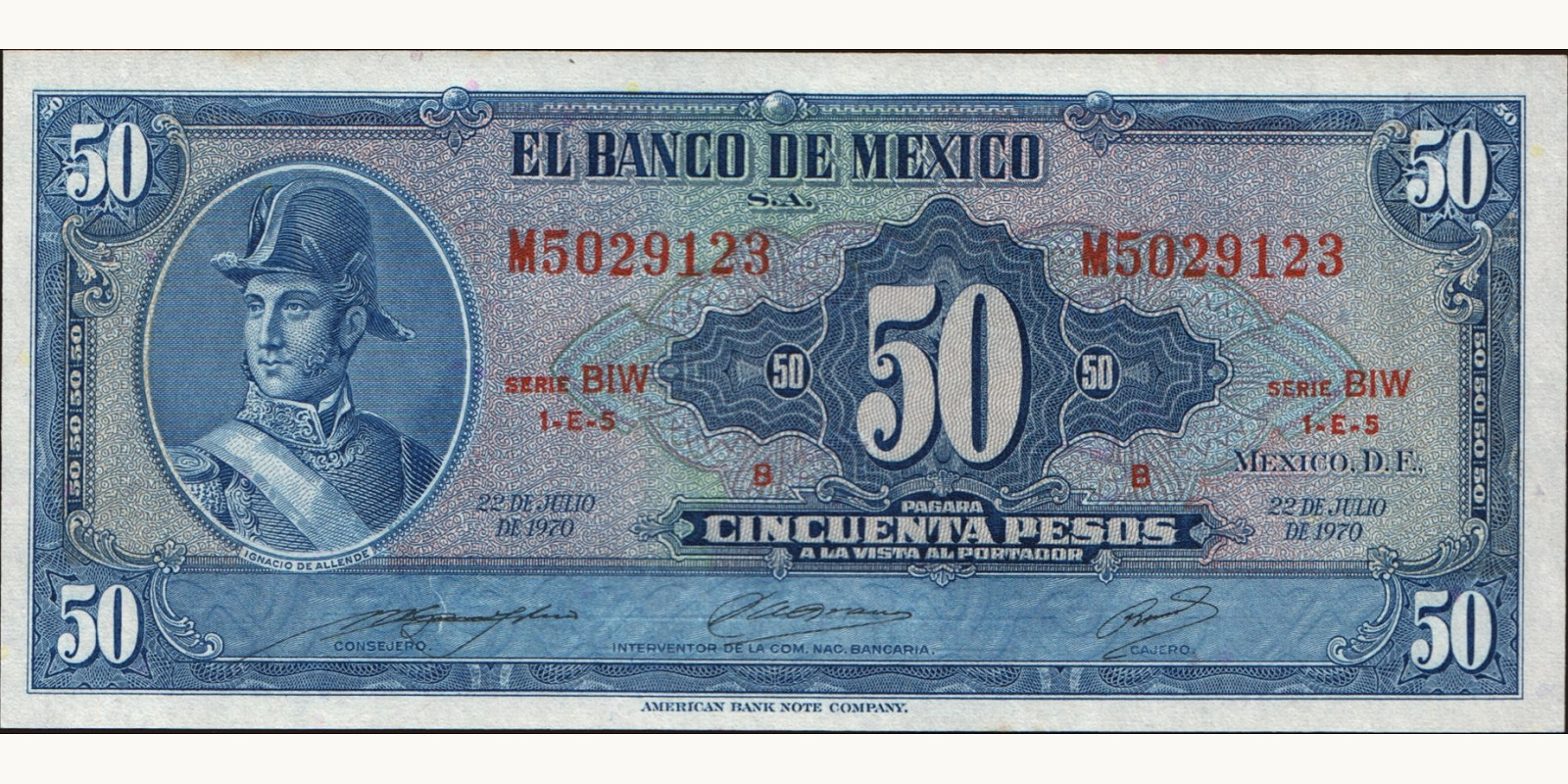 50 pesos 1970