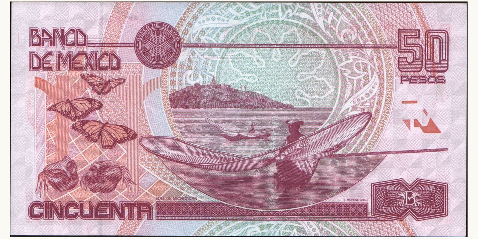 50 pesos Mexico 2000 — Back side