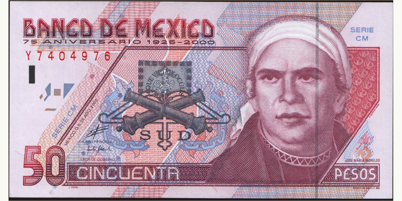 50 pesos Mexico 2000 — Front side