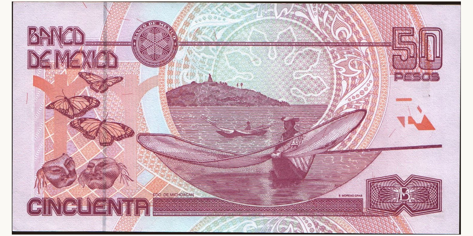 50 pesos Mexico 2002 — Back side