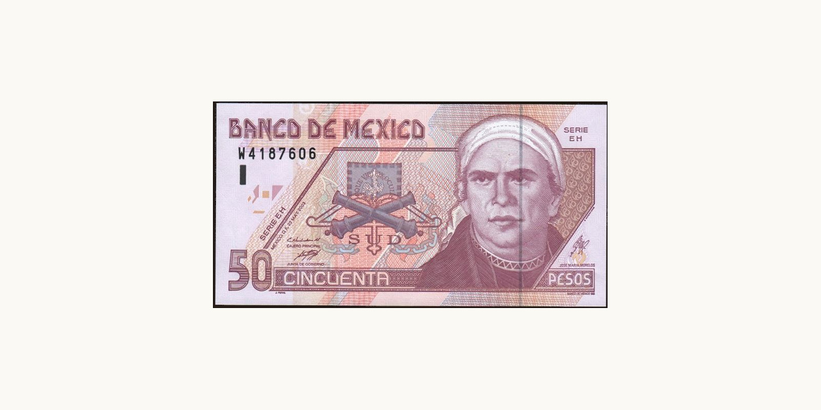 50 pesos Мексика 2003 — Лицевая сторона
