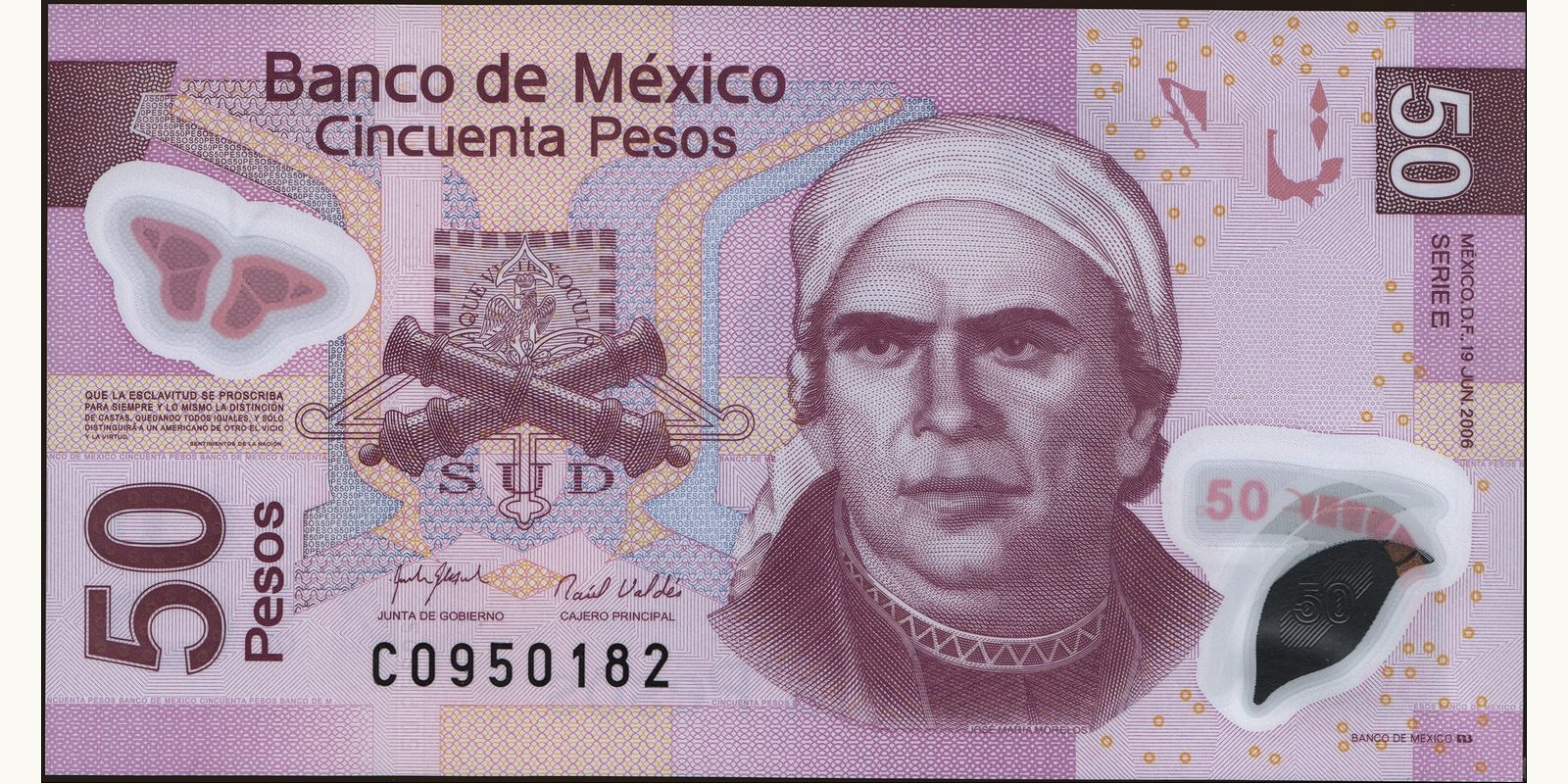 50 pesos Мексика 2006 — Лицевая сторона