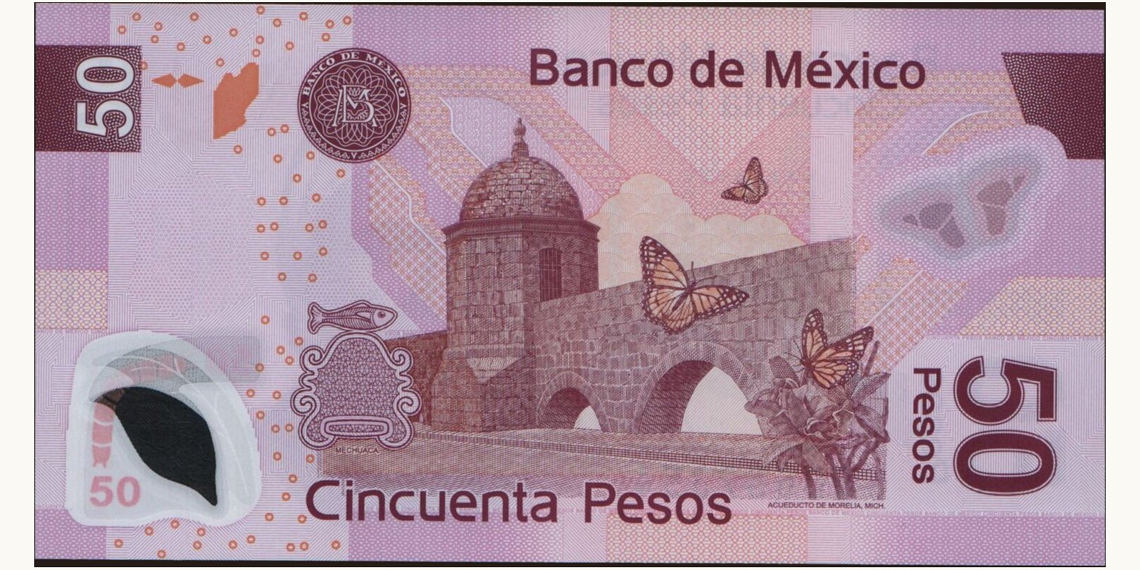 50 pesos Мексика 2008 — Оборотная сторона