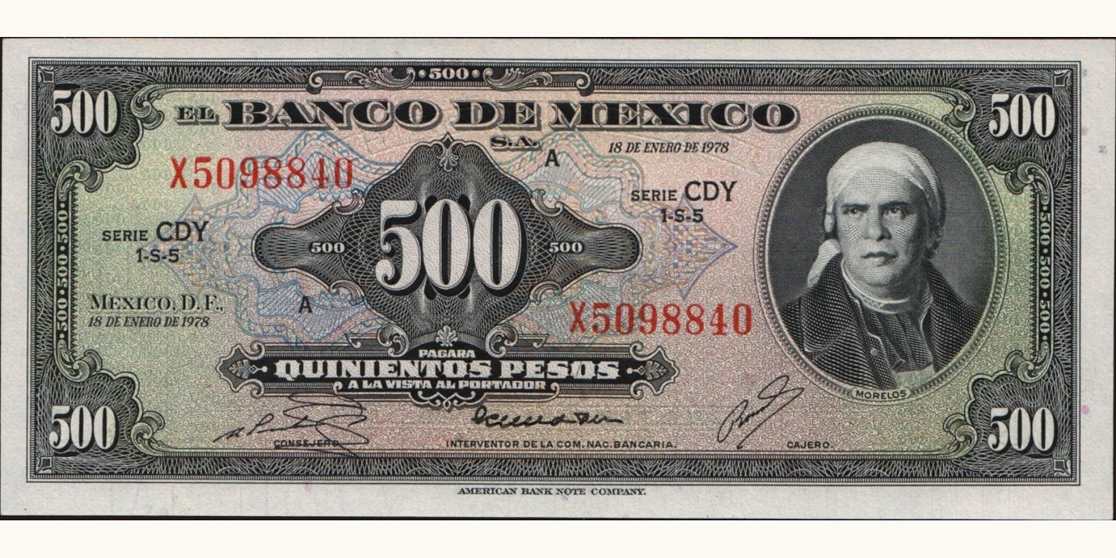 500 pesos 1978