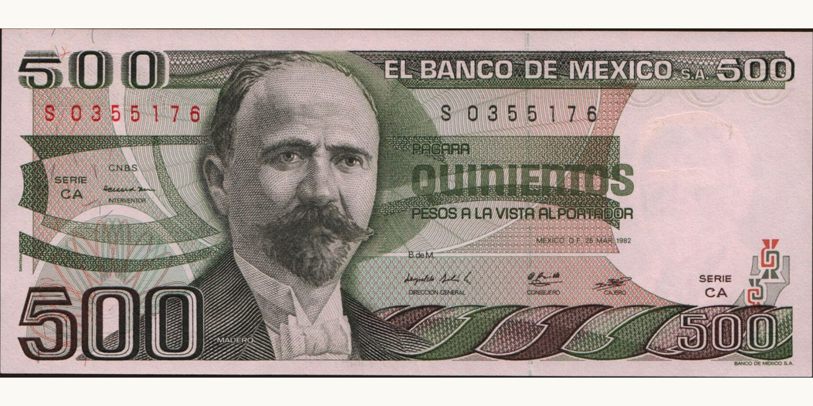 500 pesos 1982