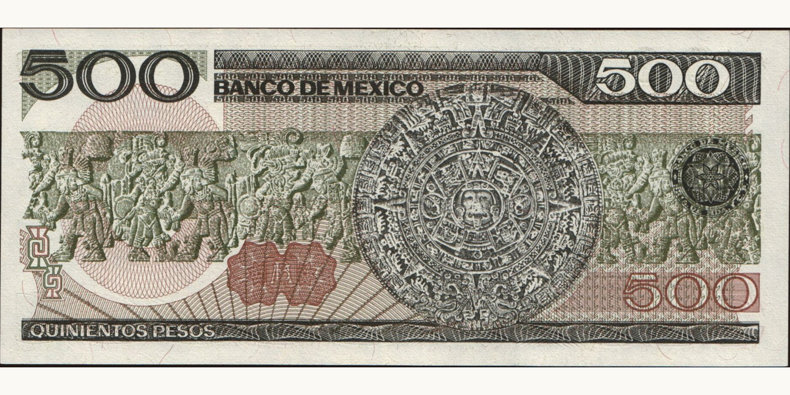 500 pesos Mexico 1983 — Back side