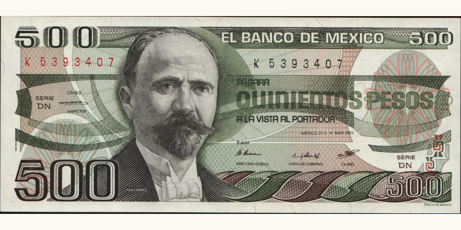 500 pesos 1983