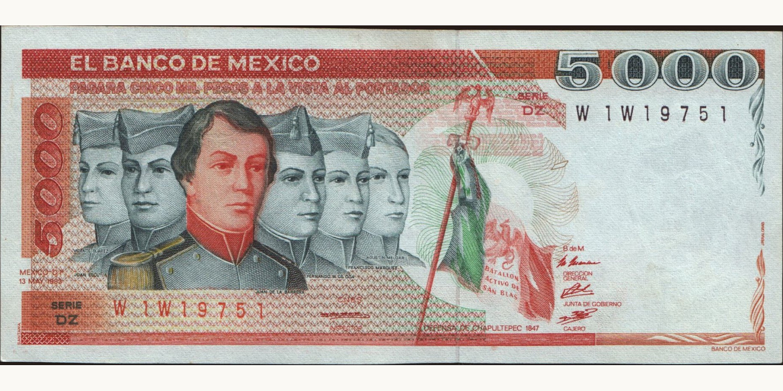 5000 pesos 1983