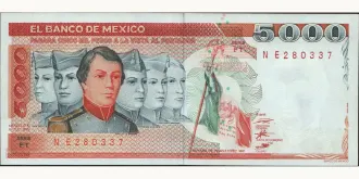 5000 pesos 1985