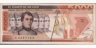 5000 pesos 1987