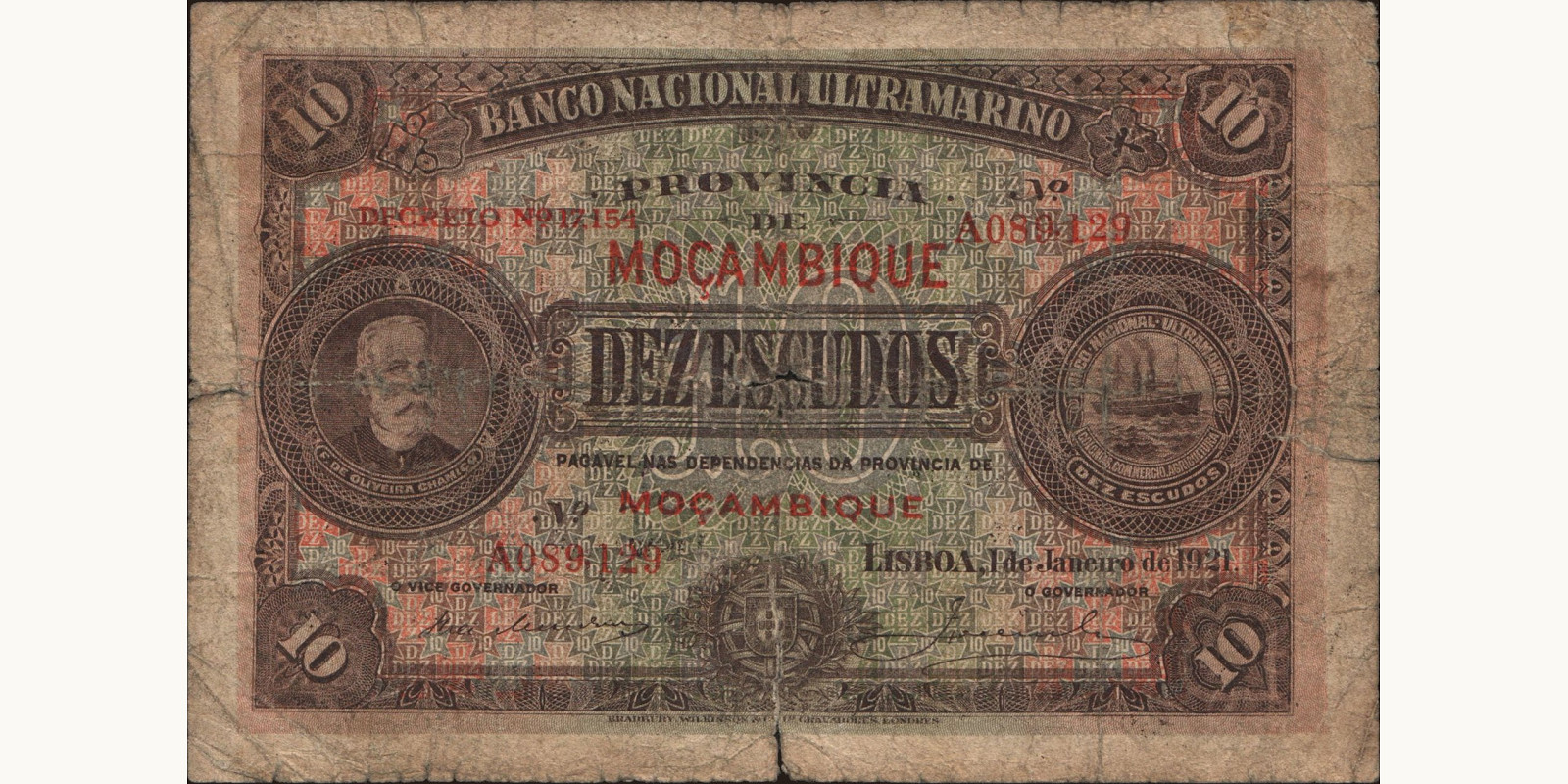 10 escudos 1921