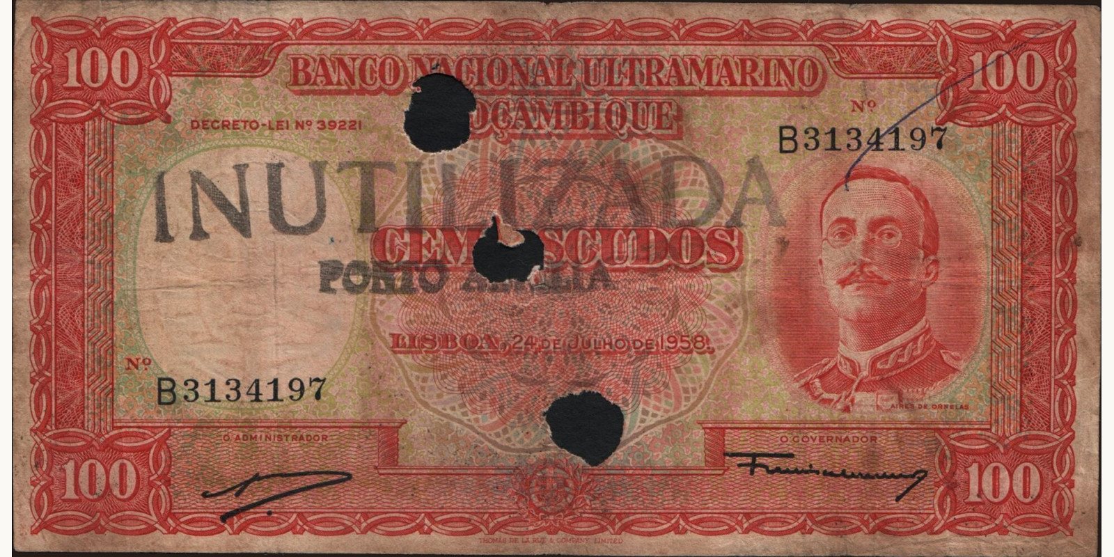 100 escudos 1958