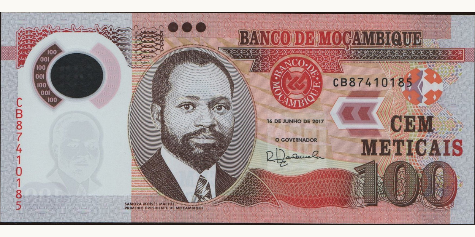 100 meticais Мозамбик 2017 — Лицевая сторона