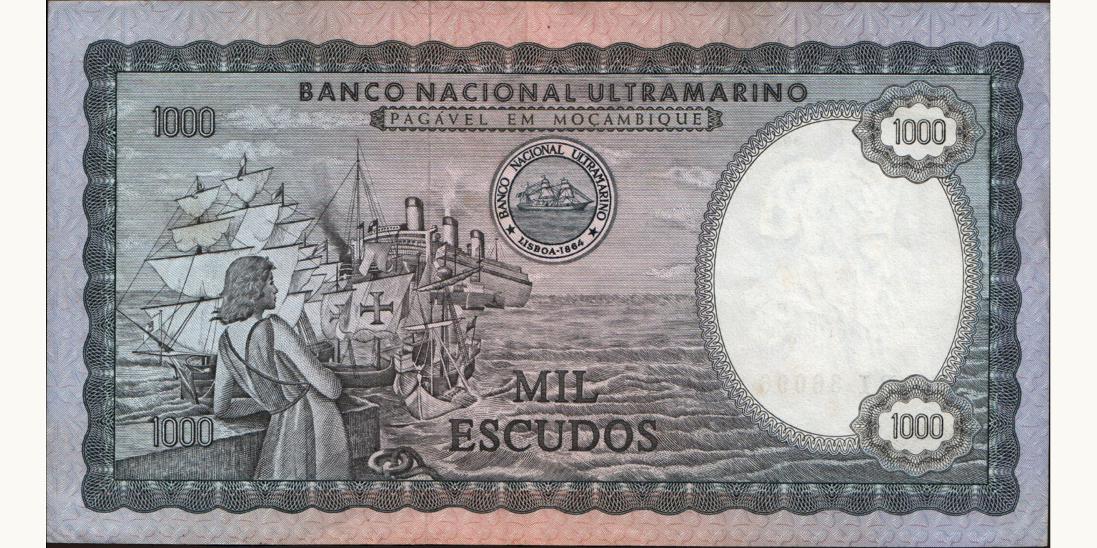 1000 escudos Мозамбик 1972 — Оборотная сторона