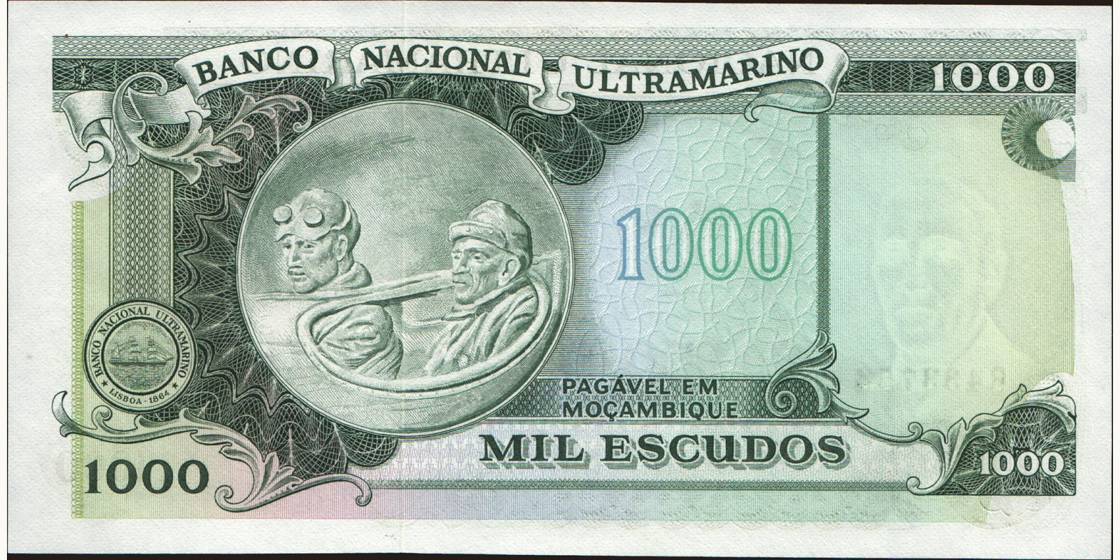 1000 escudos Мозамбик 1976 — Оборотная сторона