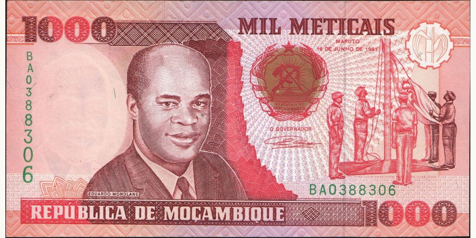 1000 meticais Mozambique 1991 — Front side