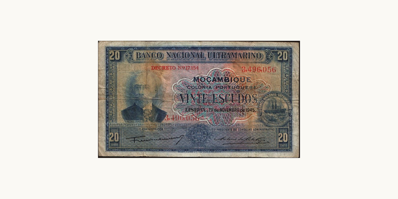 20 escudos 1945