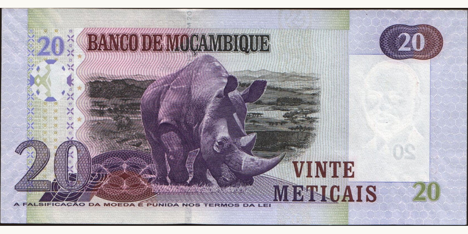 20 meticais Mozambique 2006 — Back side