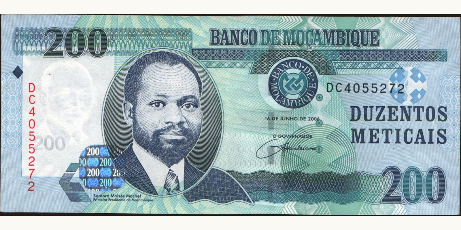200 meticais Mozambique 2006 — Front side