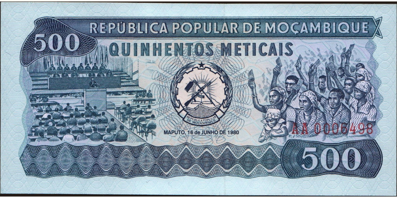 500 meticais 1980