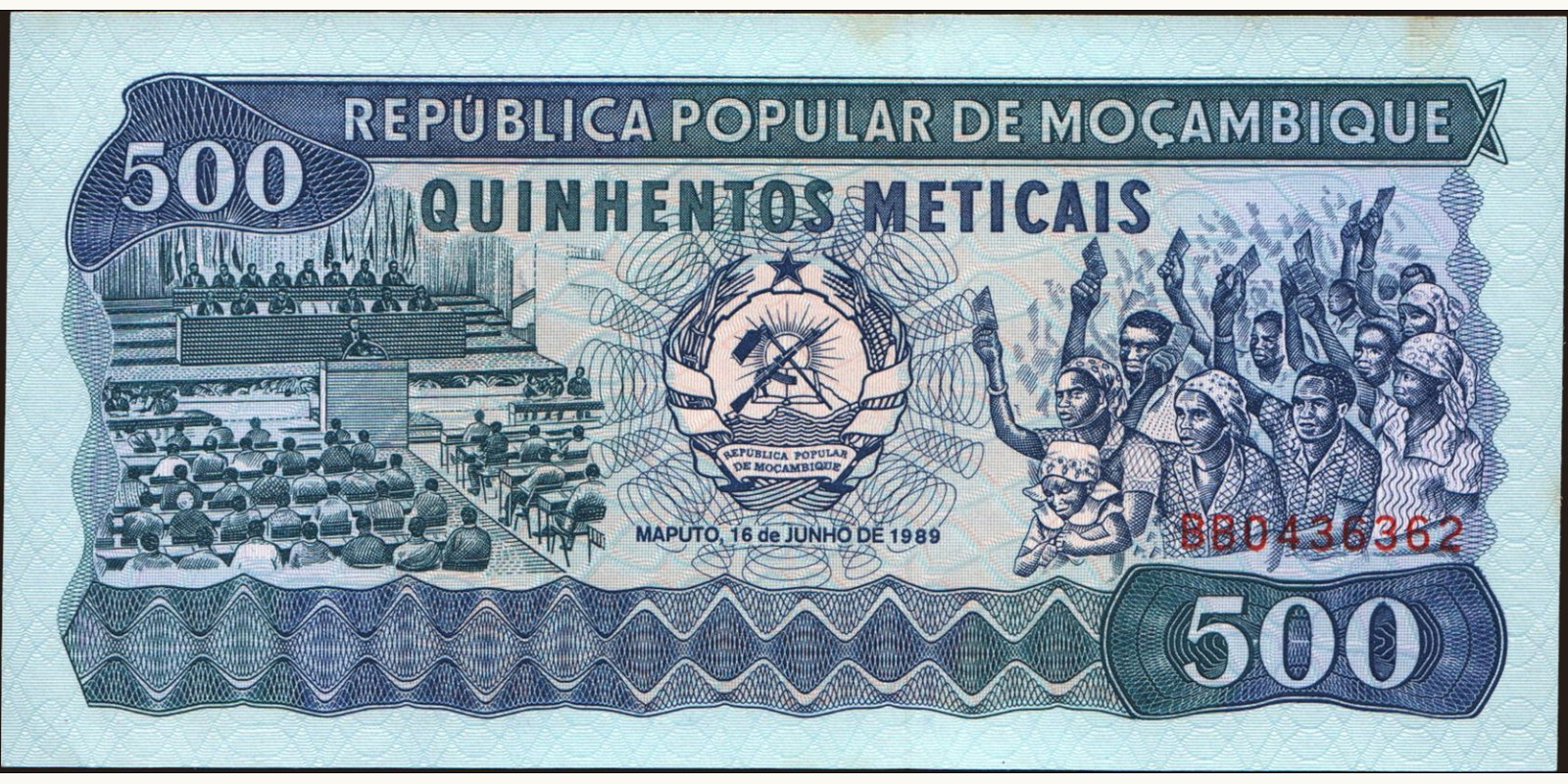 500 meticais 1989