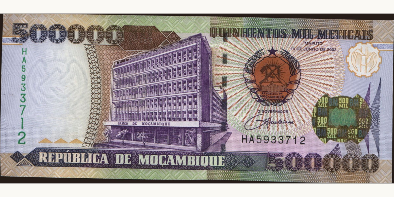 500000 meticais 2003