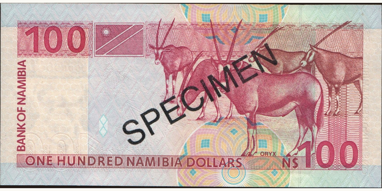 100 dollars Namibia 2009 — Back side
