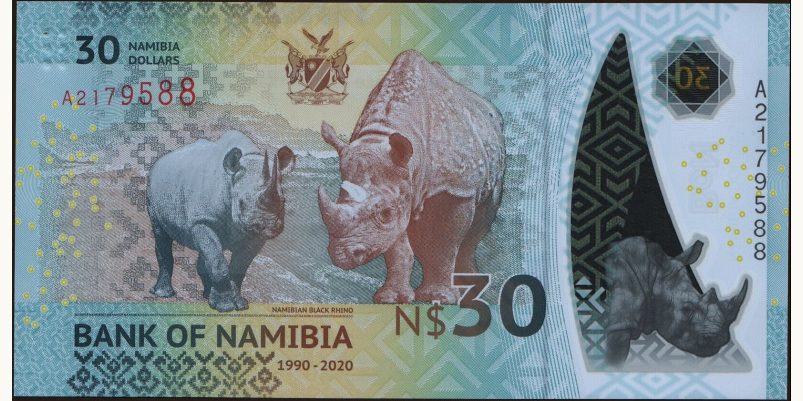 30 dollars Namibia 2020 — Back side