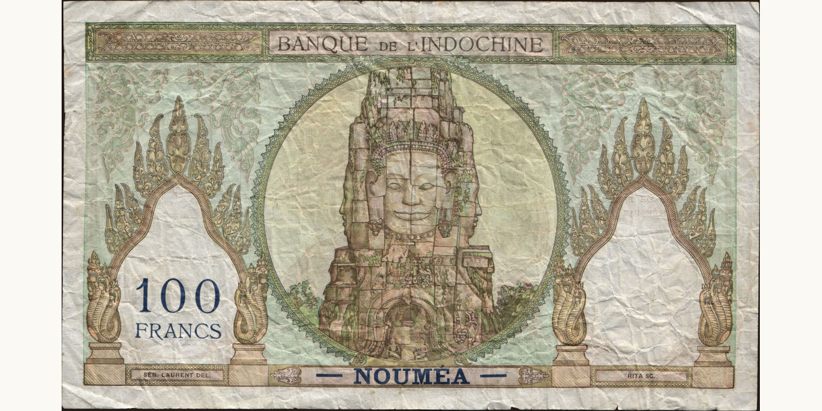 100 franc Новая Каледония 1963 — Оборотная сторона