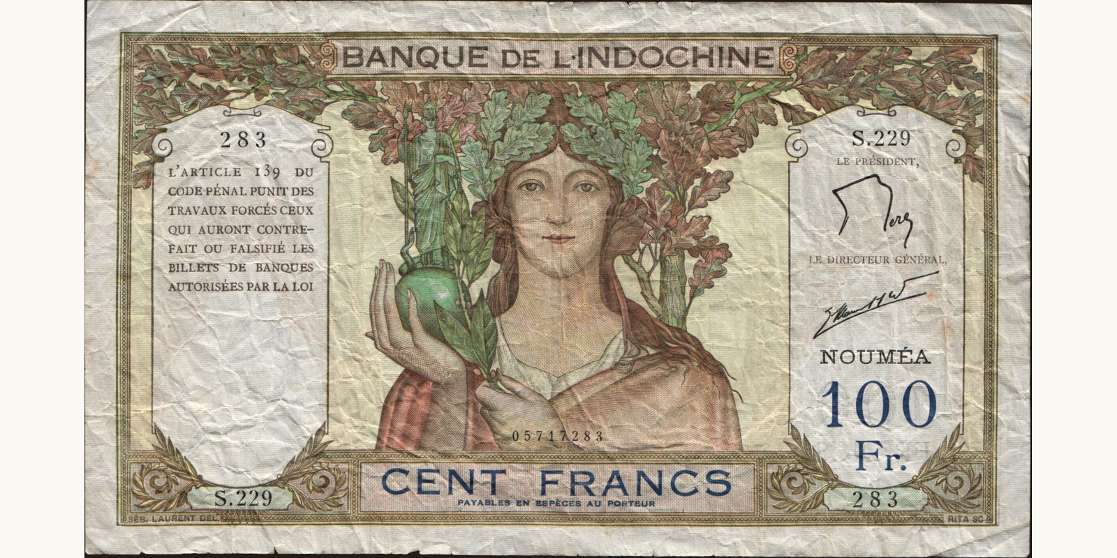 100 franc 1963