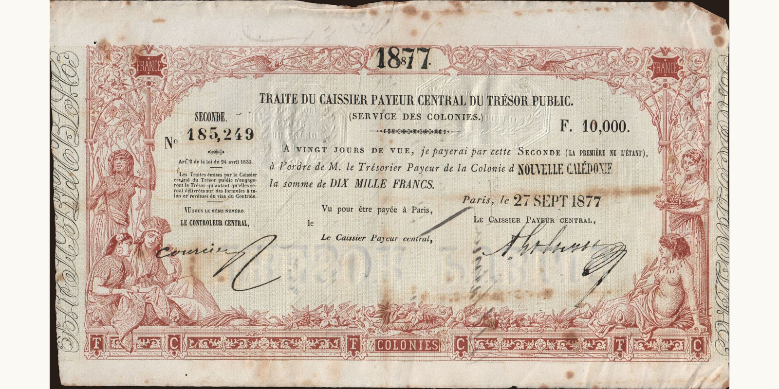 10000 franc 1877