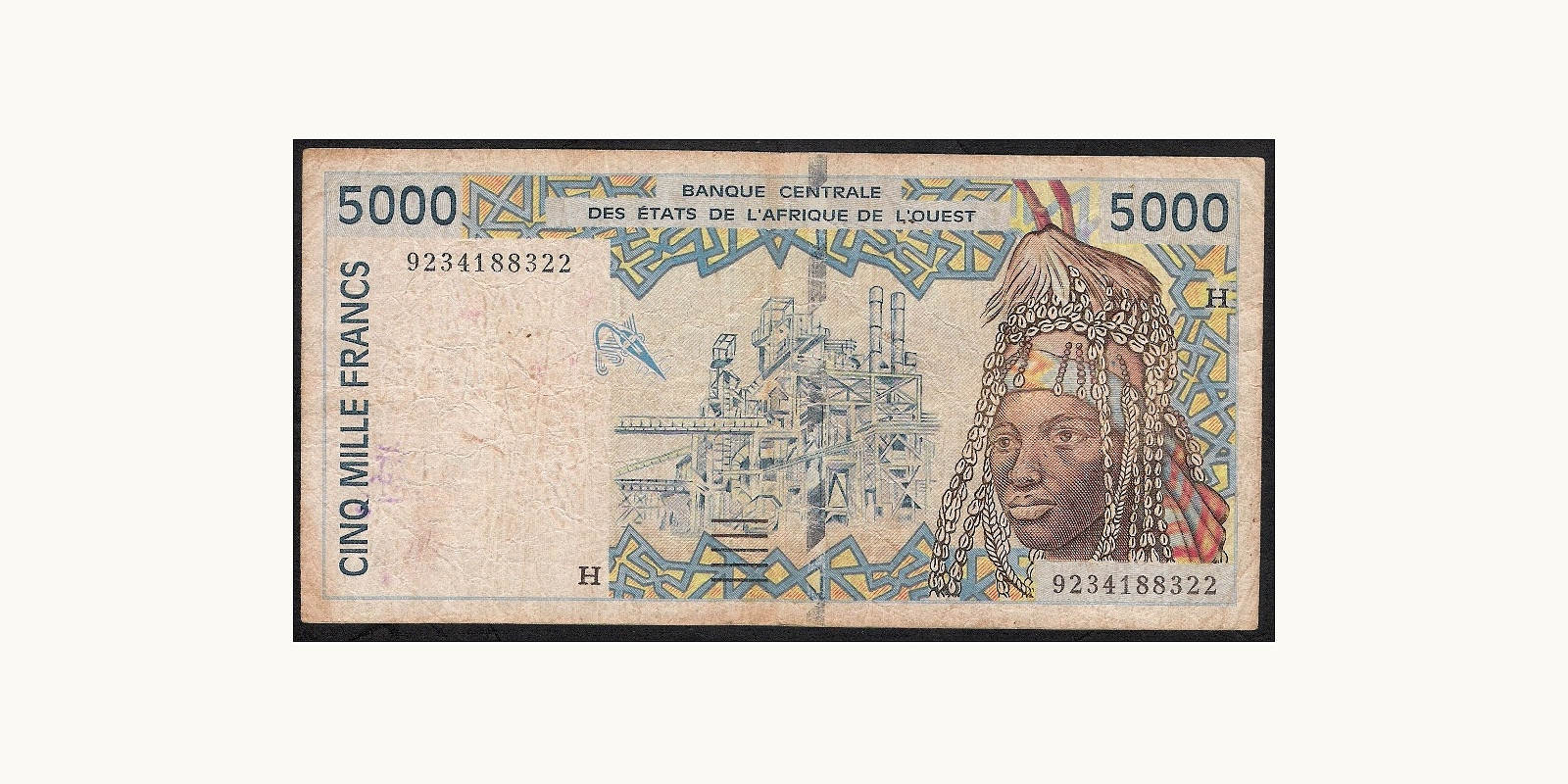 5000 francs 1992