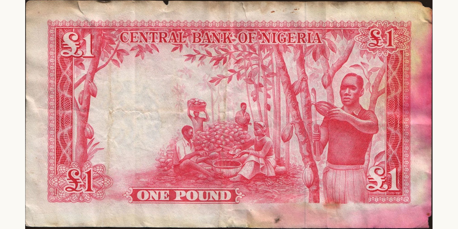 1 pounds Нигерия 1958 — Оборотная сторона