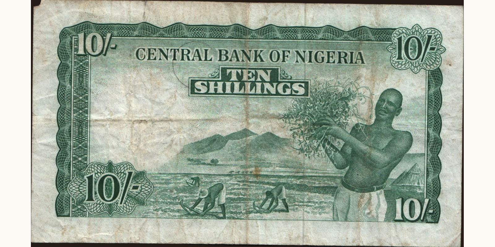 10 shilling Нигерия 1958 — Оборотная сторона