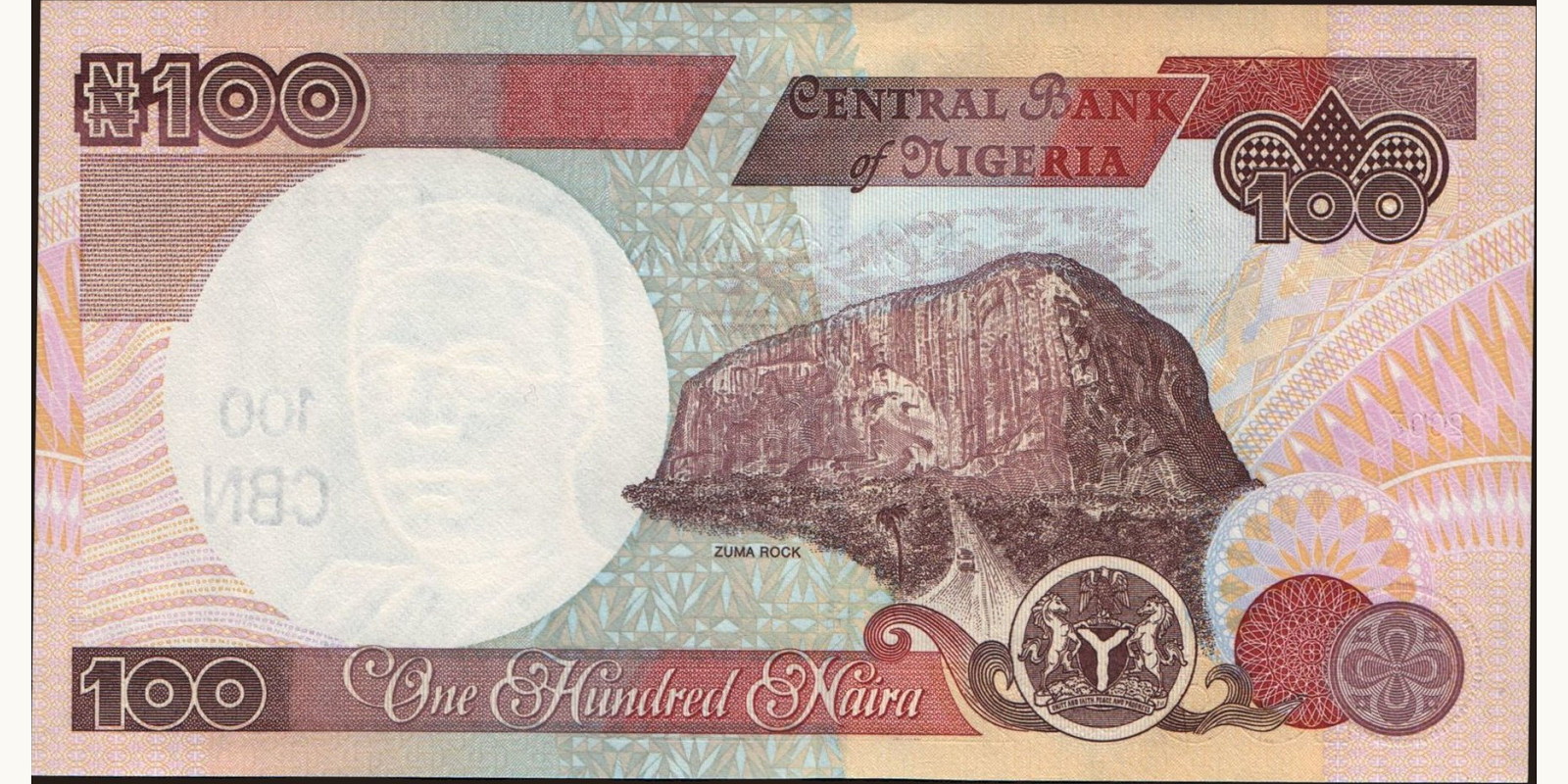 100 naira Нигерия 2007 — Оборотная сторона