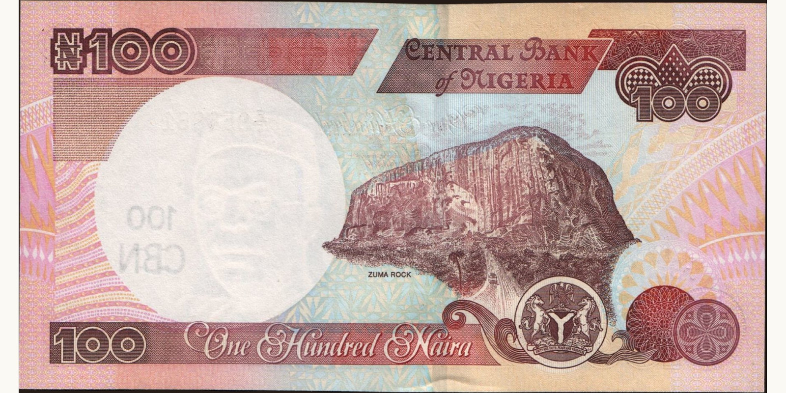 100 naira Nigeria 2010 — Back side