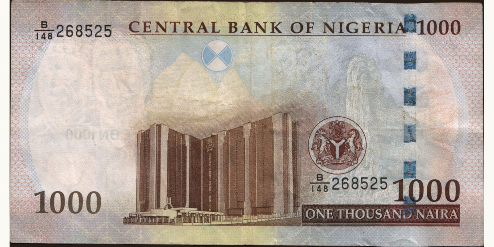 1000 naira Nigeria 2007 — Back side