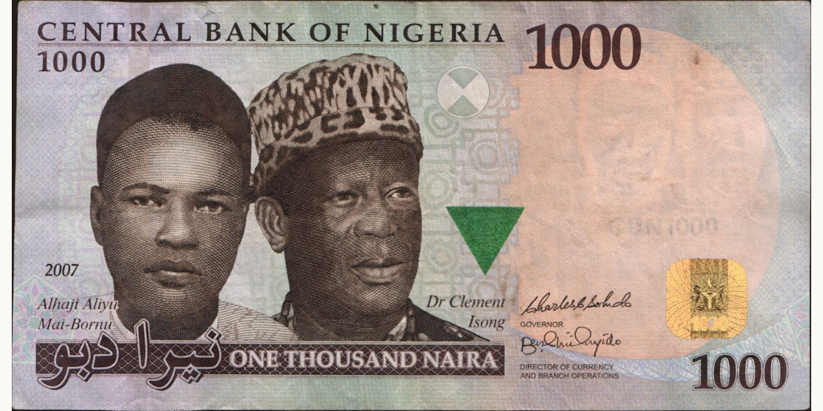 1000 naira Nigeria 2007 — Front side