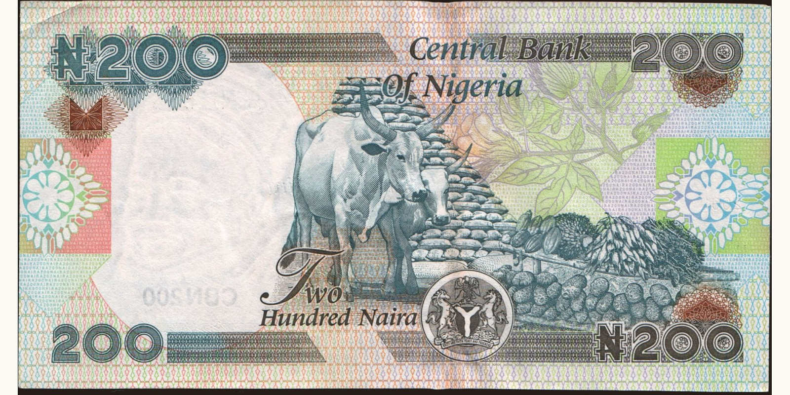 200 naira Nigeria 2001 — Back side