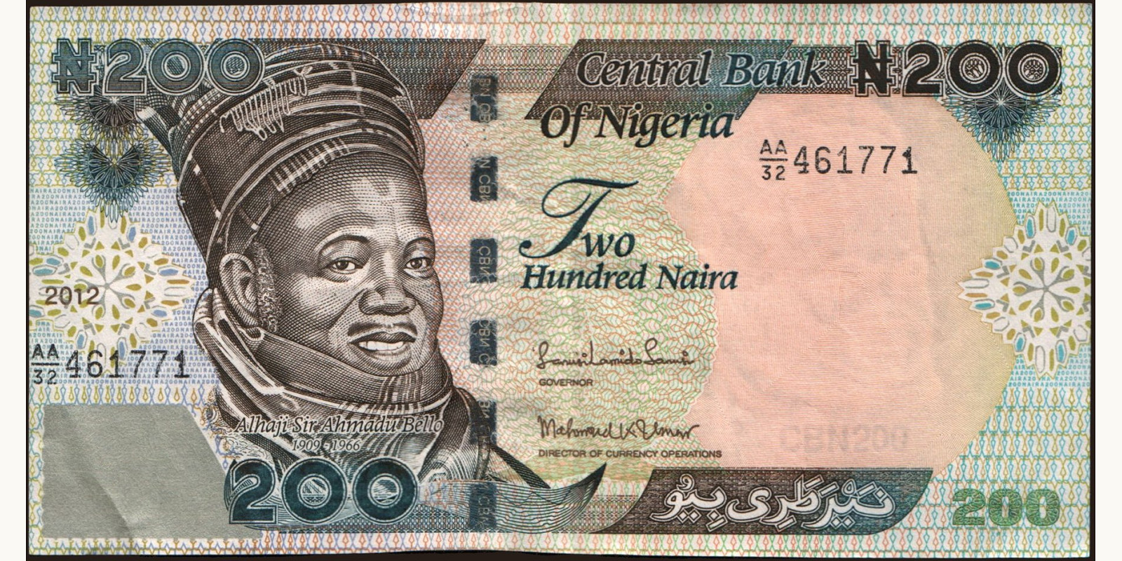 200 naira Nigeria 2012 — Front side